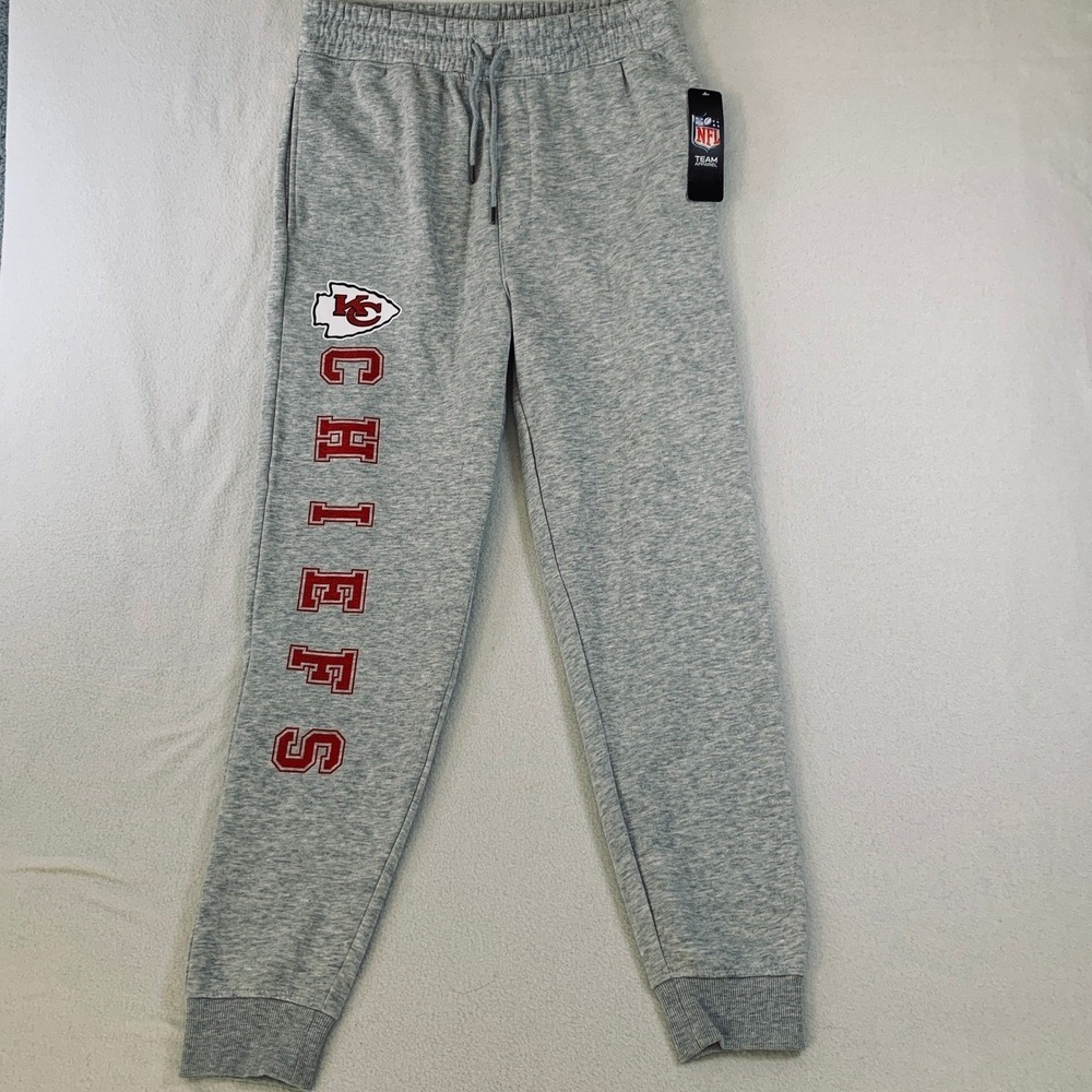 NWT NFL Team Apparel Kansas City Chiefs Sweatpants Joggers Mens‎ Size M Gray